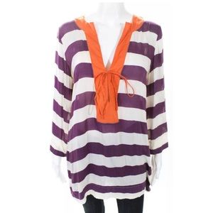 ViX Striped Long Sleeve Tunic Size S